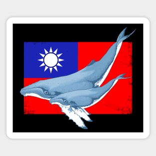 Humpback Whale Flag of Taiwan Magnet